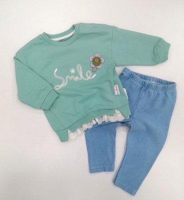 SMİLE KOT TAYTLI BEBEK TAKIM 6,9,12 AY