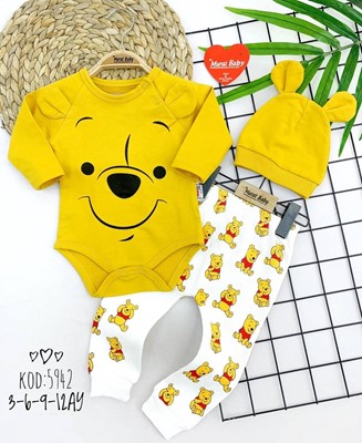 BEAR 3 LÜ BEBEK TAKIM 0-12 AY  
