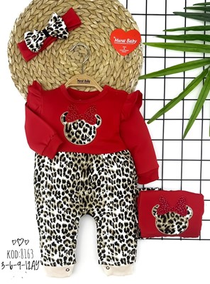 LEOPAR BASKILI BEBEK TULUM  0-12 AY